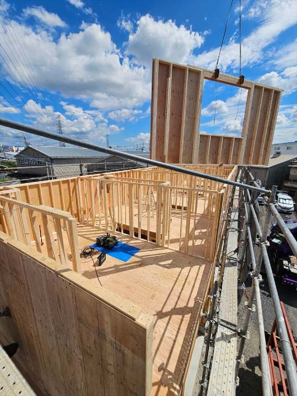 建て方（2階壁）