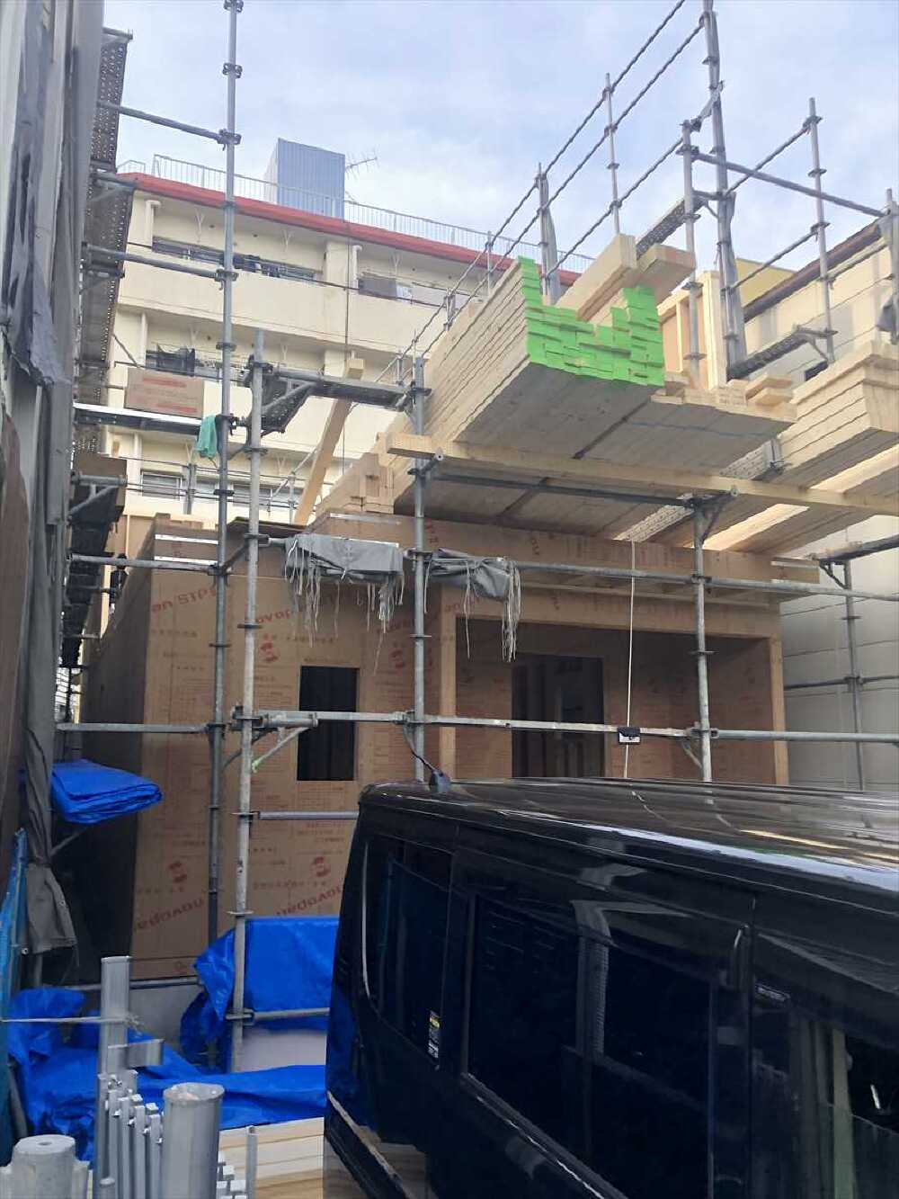 建て方（1階壁～2階床）