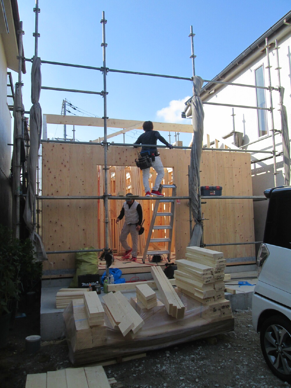 建て方(１階壁)
