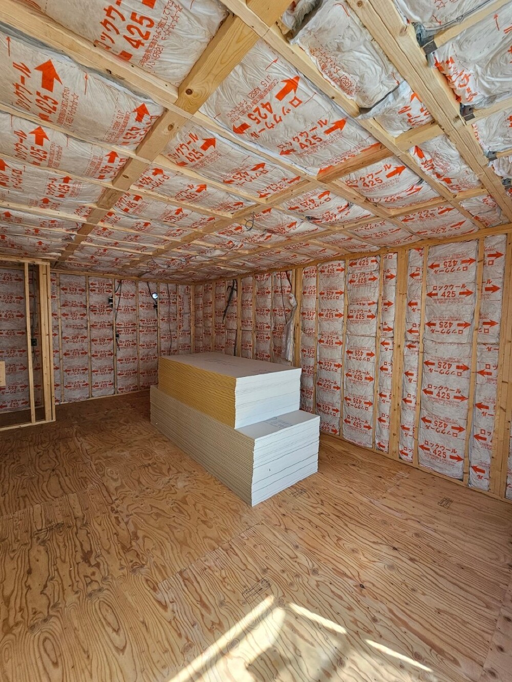 断熱材施工状況