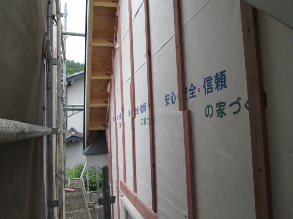 透湿防水シート貼状況 
