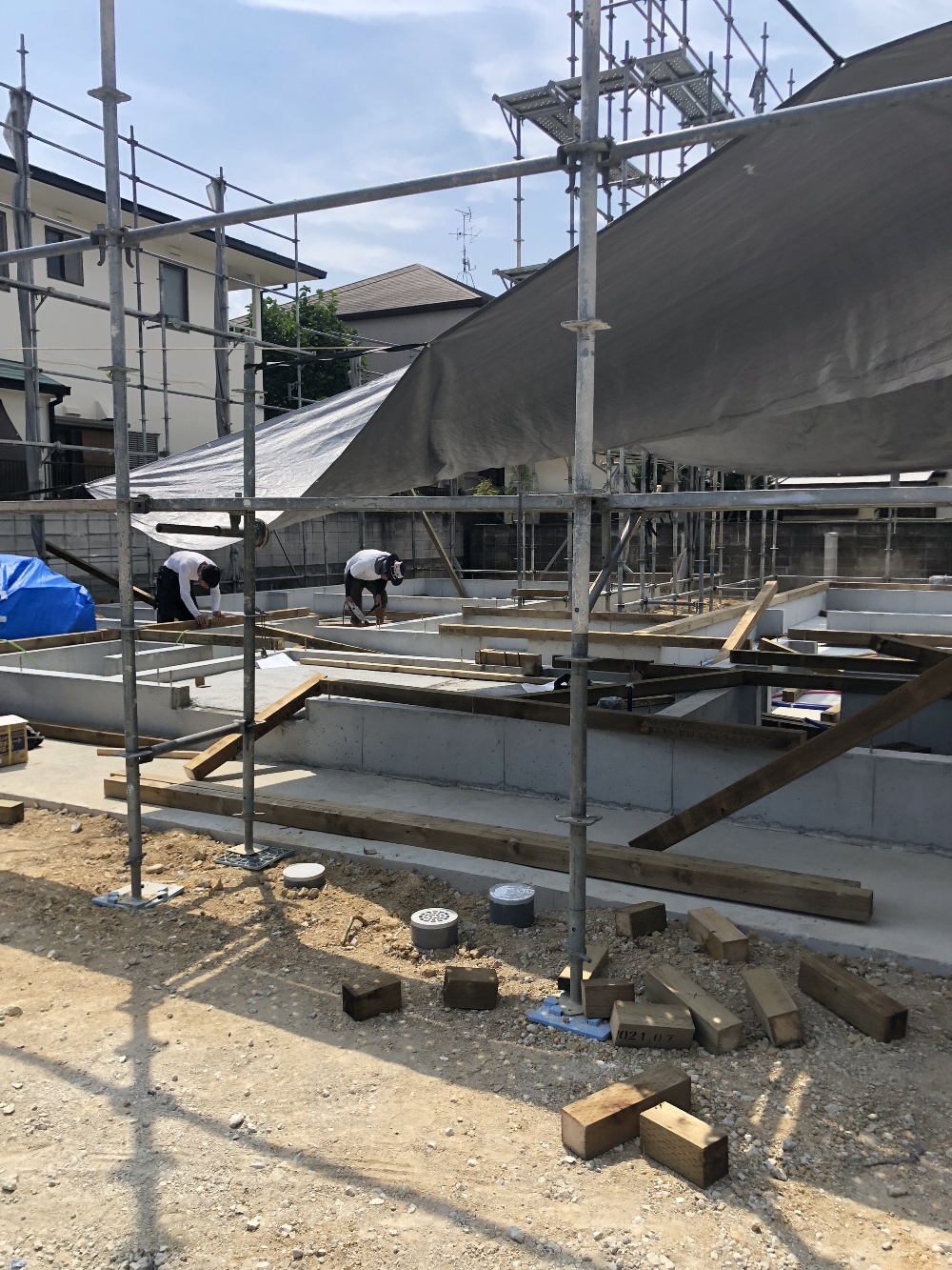 建て方（１階床）