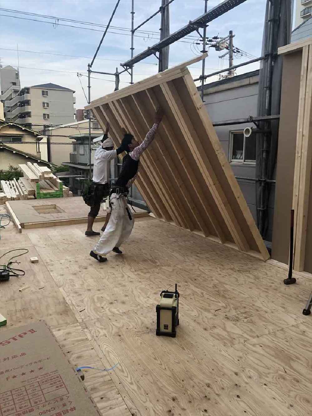 建て方（2階壁）