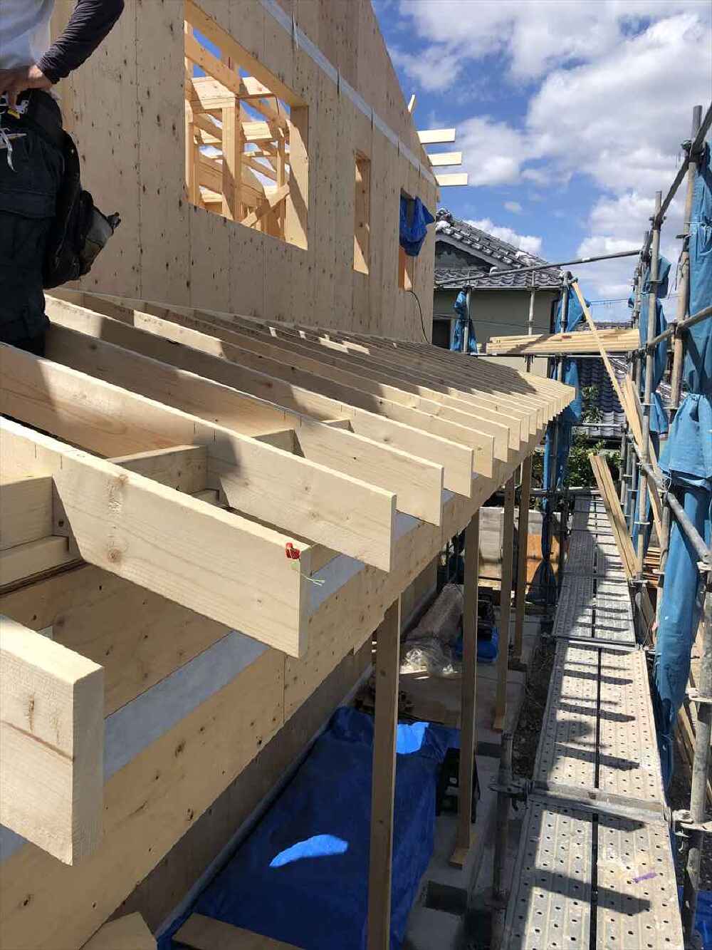 建て方（1階小屋）