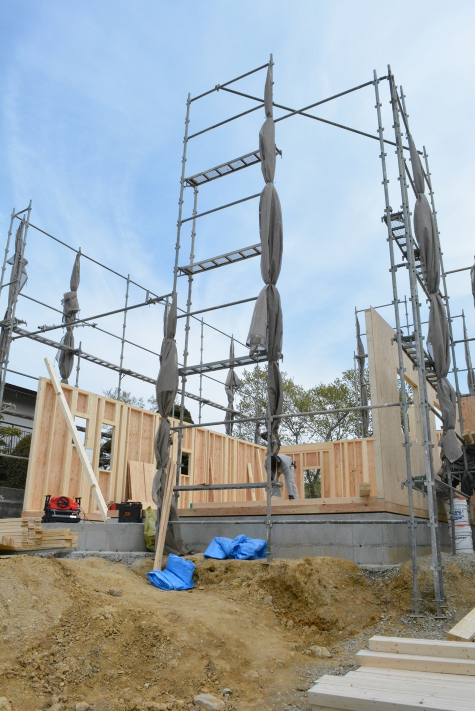 建て方（１階壁）