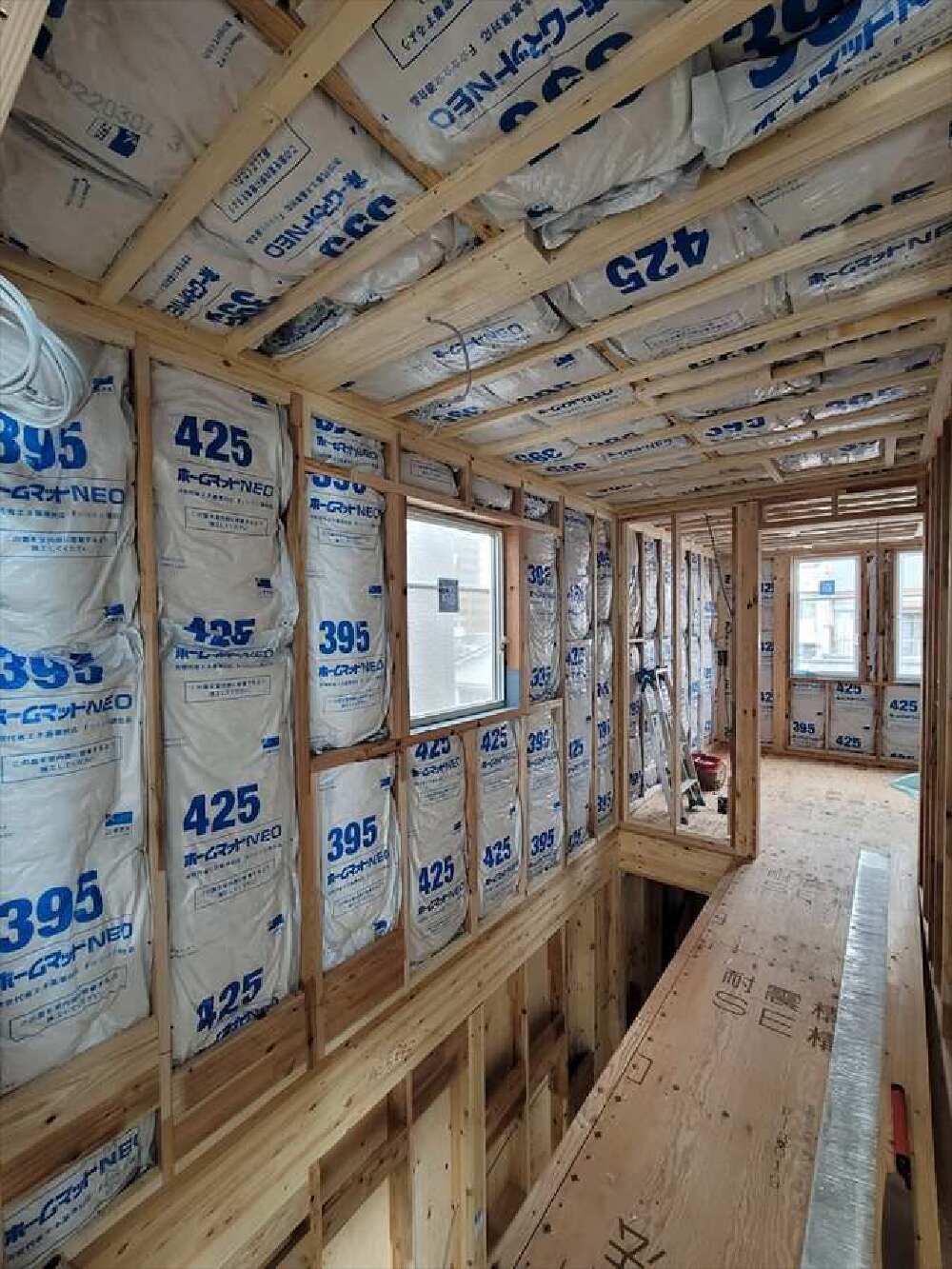 断熱材施工状況